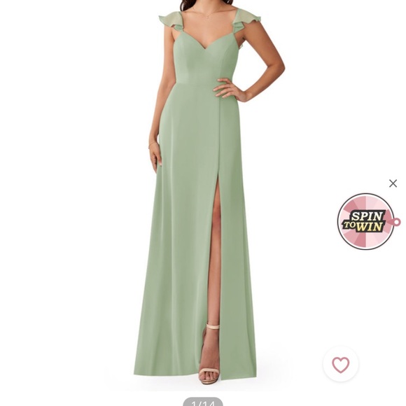 Azazie Dresses & Skirts - Azazie Dusty Sage Everette Dress